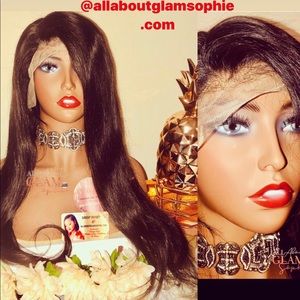 Virgin hair Wig 22inch 13*4 transparent lace front